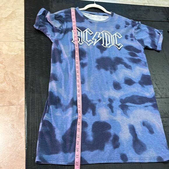 AC/DC Rock Tie Dye T-shirt Sexy Mini Dress Medium​​​​​​​ - Picture 6 of 7